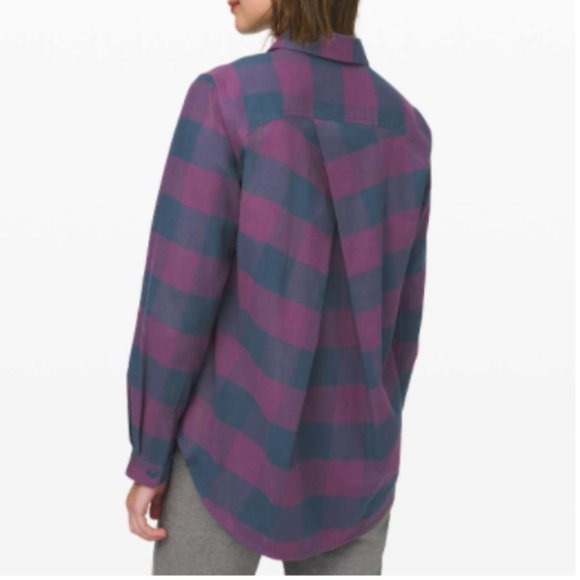 Lululemon | Full Day Ahead Shirt: Grape Flannel - Picture 3 of 9